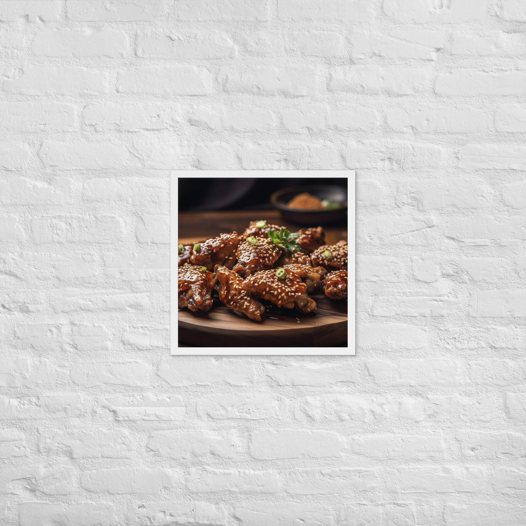 Teriyaki Wings Framed poster 🤤 from Yumify.AI