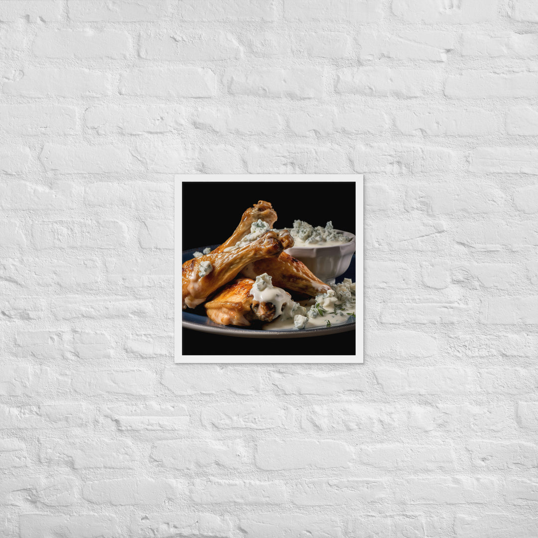 Garlic Parmesan Wings Framed poster 🤤 from Yumify.AI