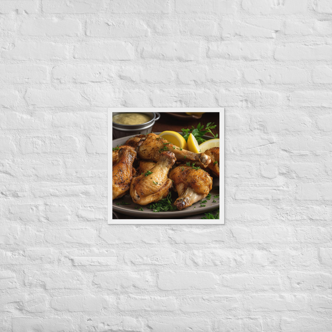 Lemon Pepper Wings Framed poster 🤤 from Yumify.AI