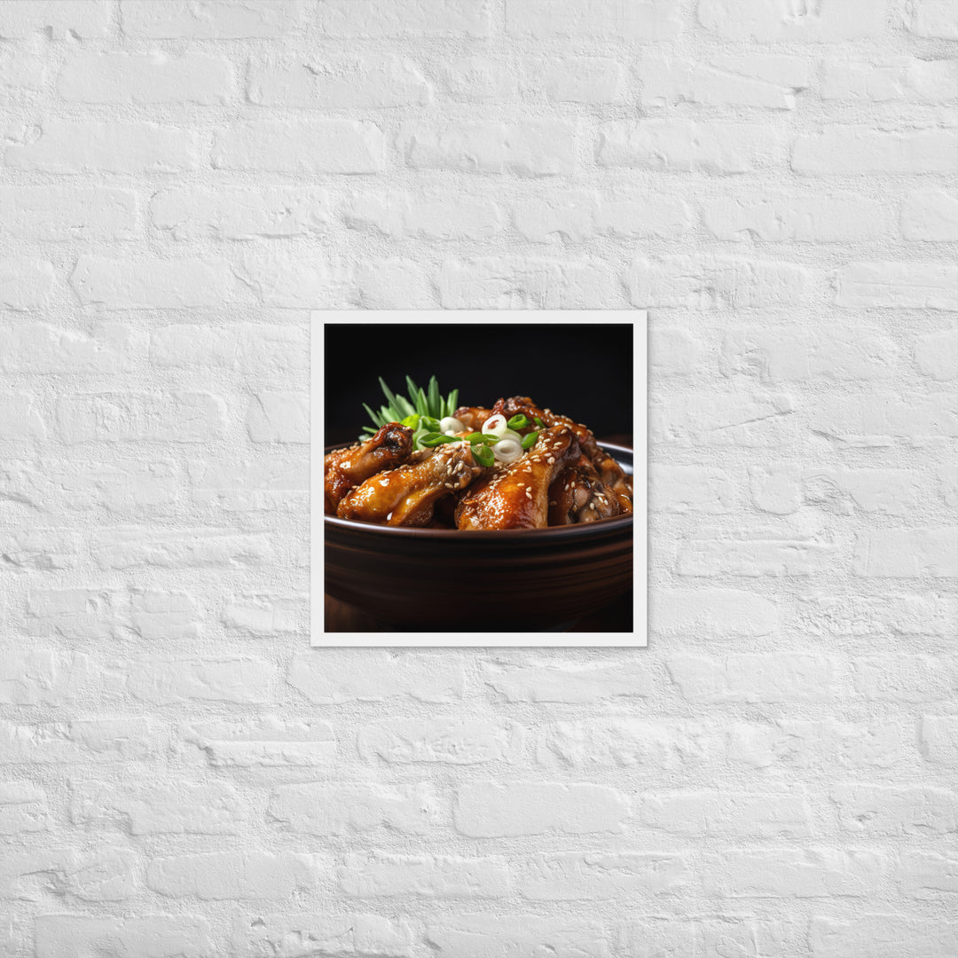 Teriyaki Wings Framed poster 🤤 from Yumify.AI