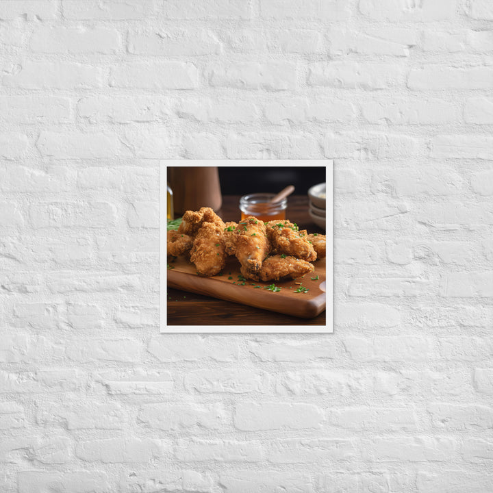 Garlic Parmesan Wings Framed poster 🤤 from Yumify.AI