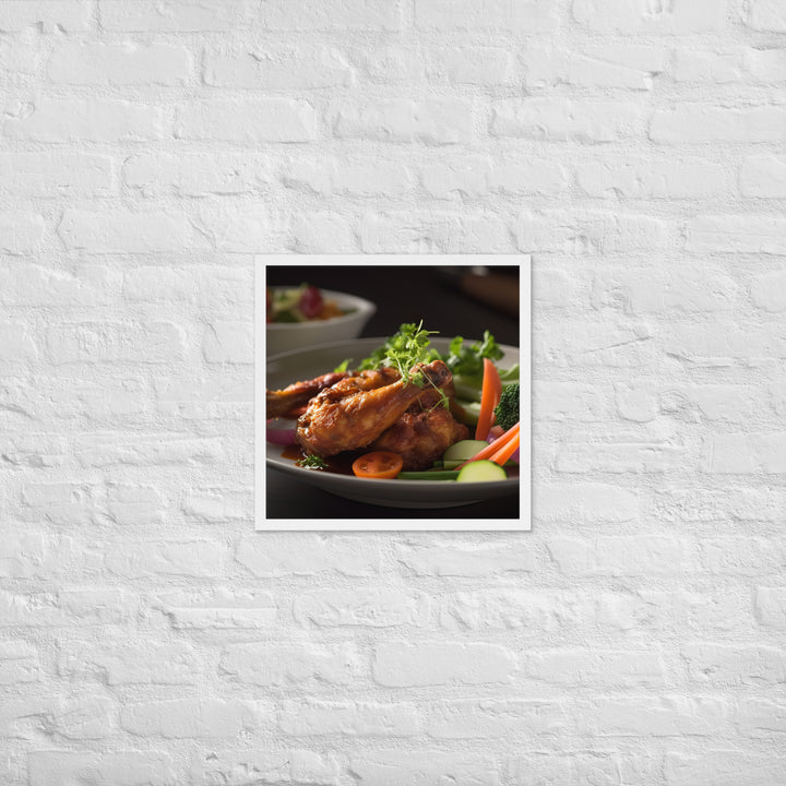 BBQ Wings Framed poster 🤤 from Yumify.AI