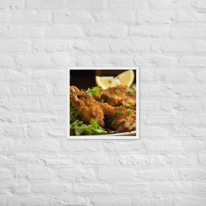 Lemon Pepper Wings Framed poster 🤤 from Yumify.AI