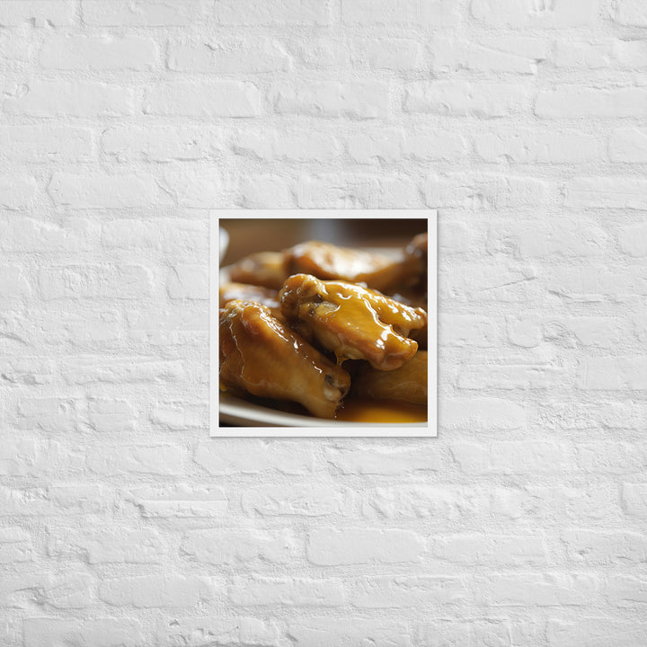 Honey Mustard Wings Framed poster 🤤 from Yumify.AI