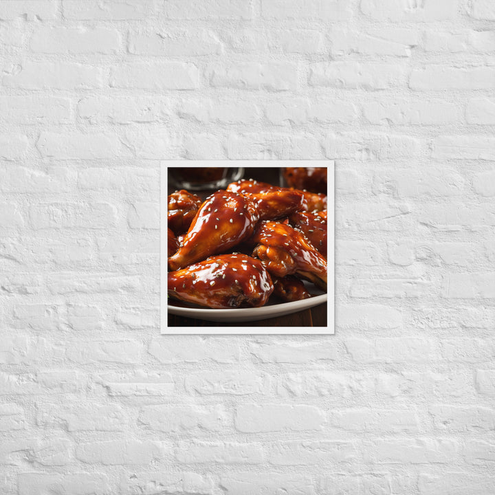 BBQ Wings Framed poster 🤤 from Yumify.AI