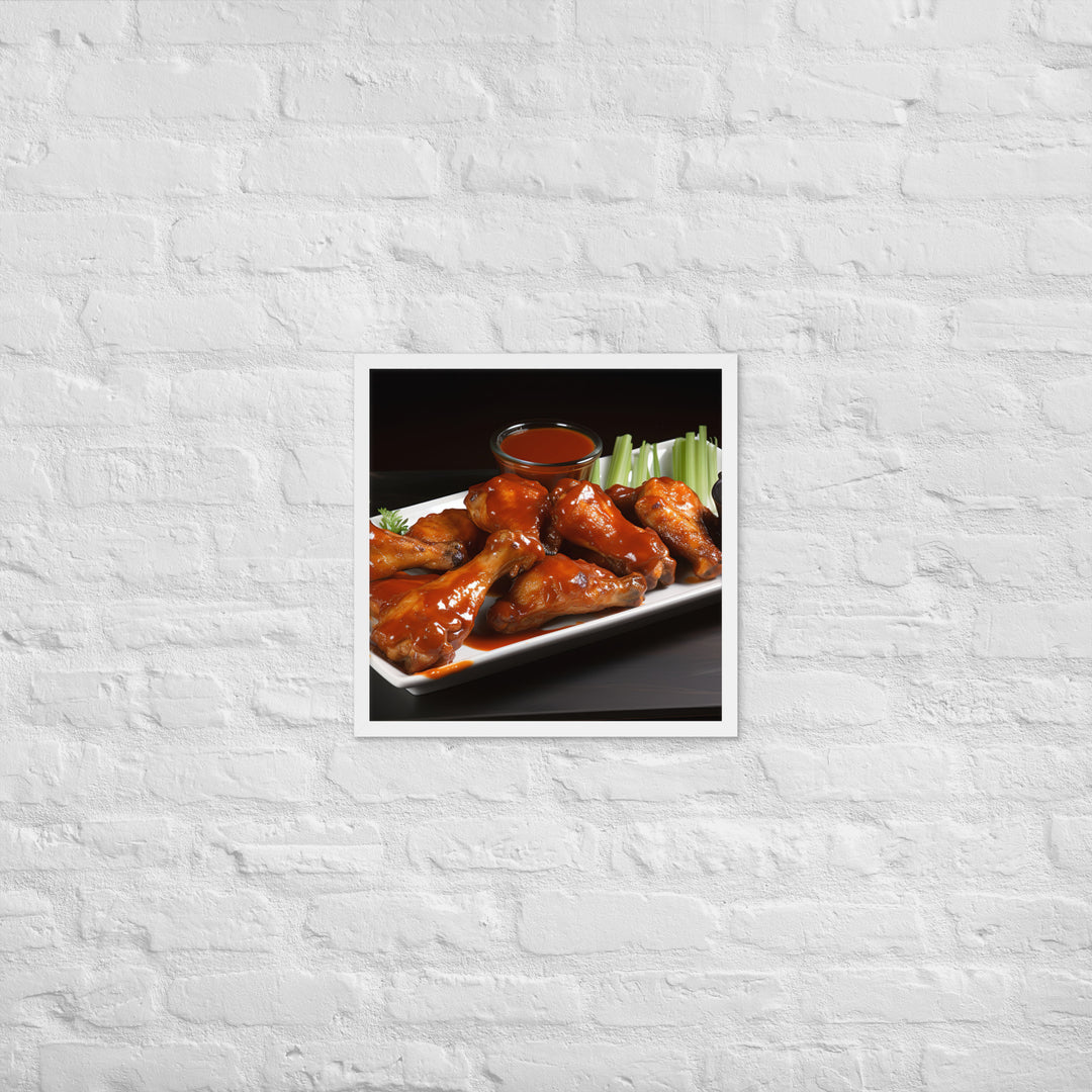 BBQ Wings Framed poster 🤤 from Yumify.AI