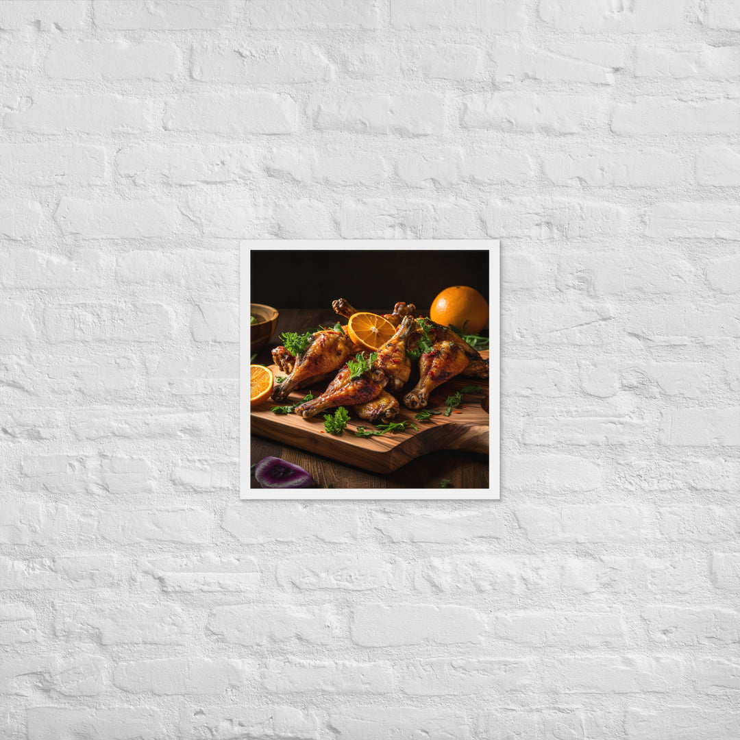 BBQ Wings Framed poster 🤤 from Yumify.AI