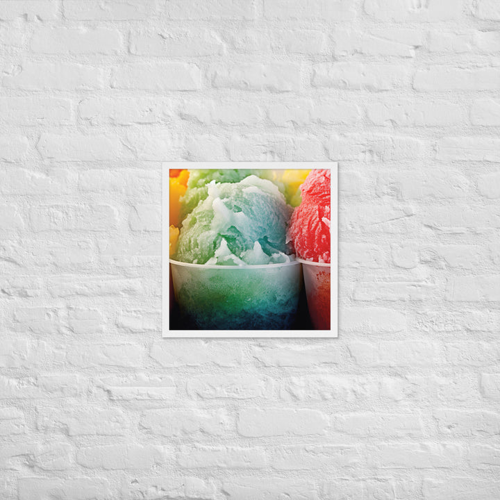 Shave Ice Framed poster 🤤 from Yumify.AI