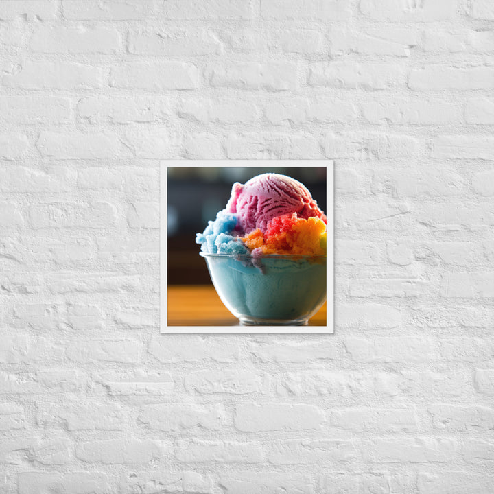 Shave Ice Framed poster 🤤 from Yumify.AI