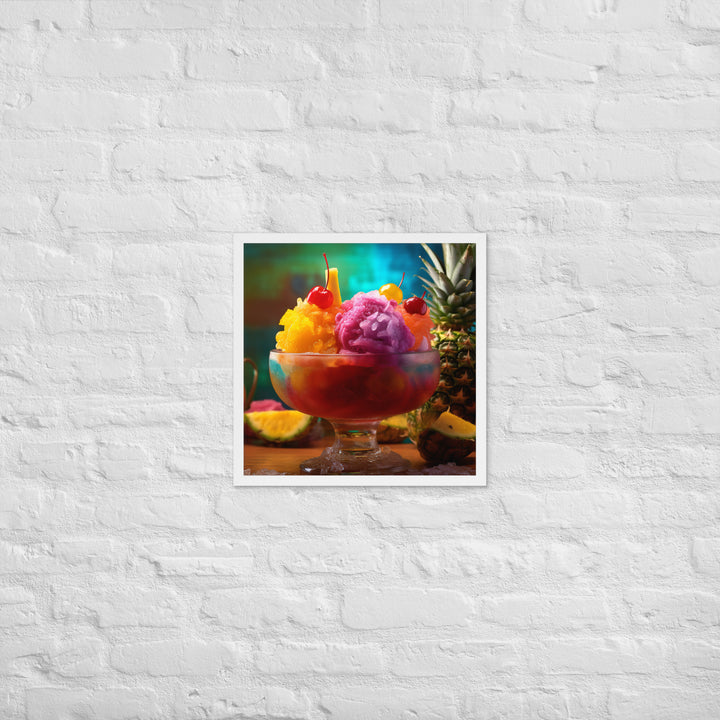 Shave Ice Framed poster 🤤 from Yumify.AI