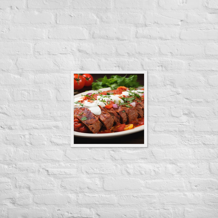 Iskender Kebab Framed poster 🤤 from Yumify.AI