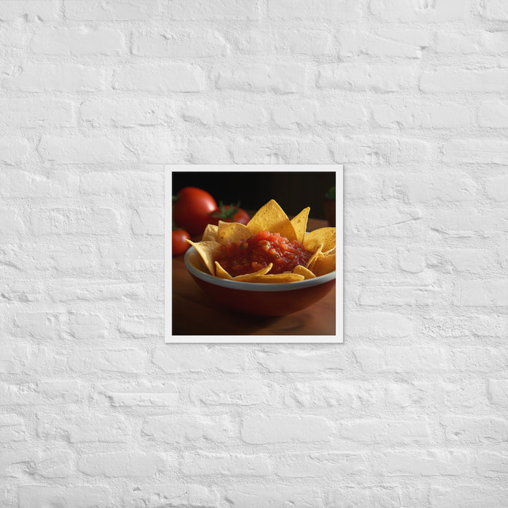 Zesty Chips and Salsa Framed poster 🤤 from Yumify.AI