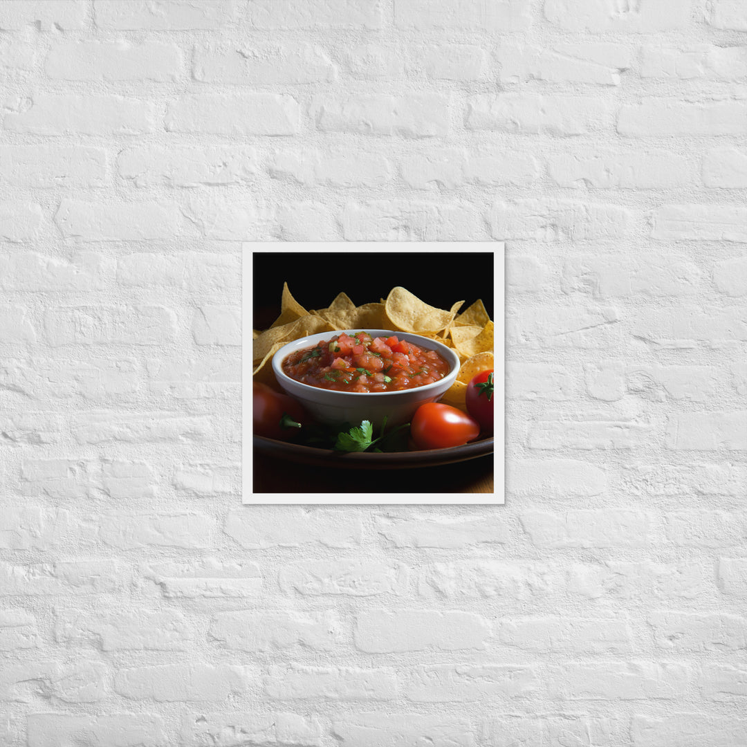 Zesty Chips and Salsa Framed poster 🤤 from Yumify.AI