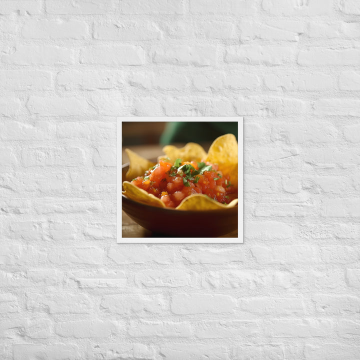 Fresh and Tangy Chips and Salsa Framed poster 🤤 from Yumify.AI