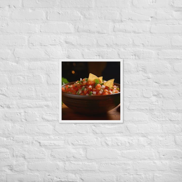 Crispy Chips and Fiery Salsa Framed poster 🤤 from Yumify.AI