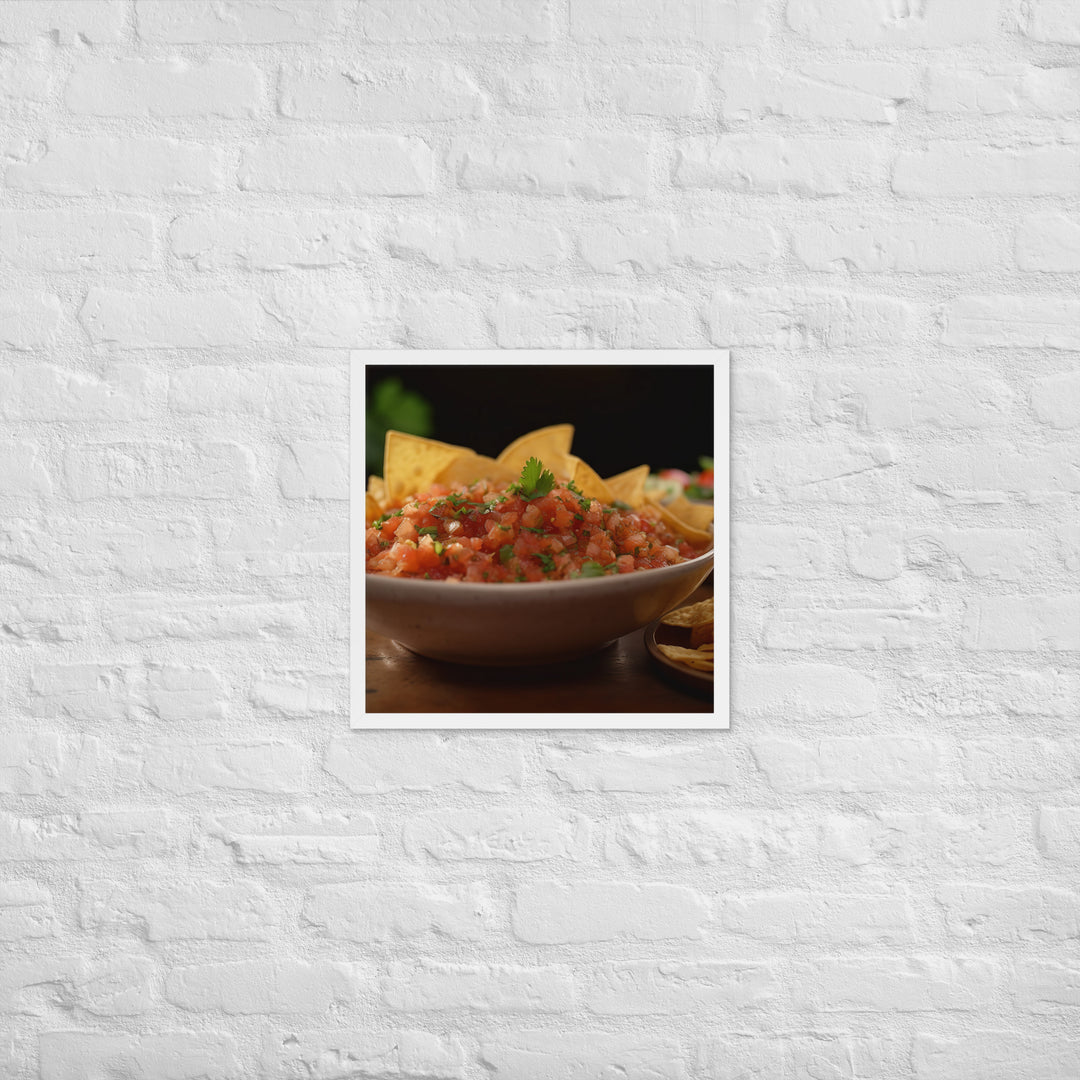 Crispy Chips and Fiery Salsa Framed poster 🤤 from Yumify.AI