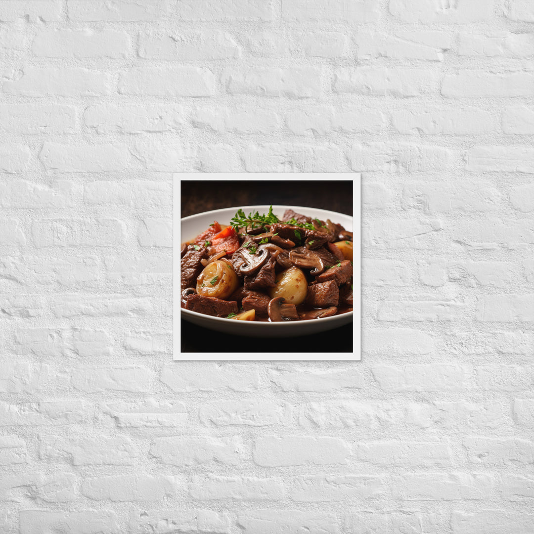 Beef Bourguignon Framed poster 🤤 from Yumify.AI