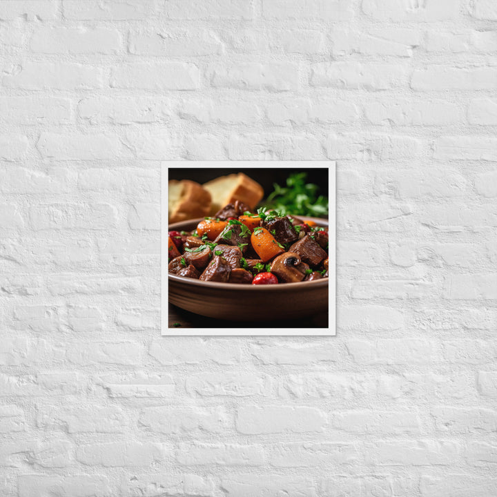 Beef Bourguignon Framed poster 🤤 from Yumify.AI