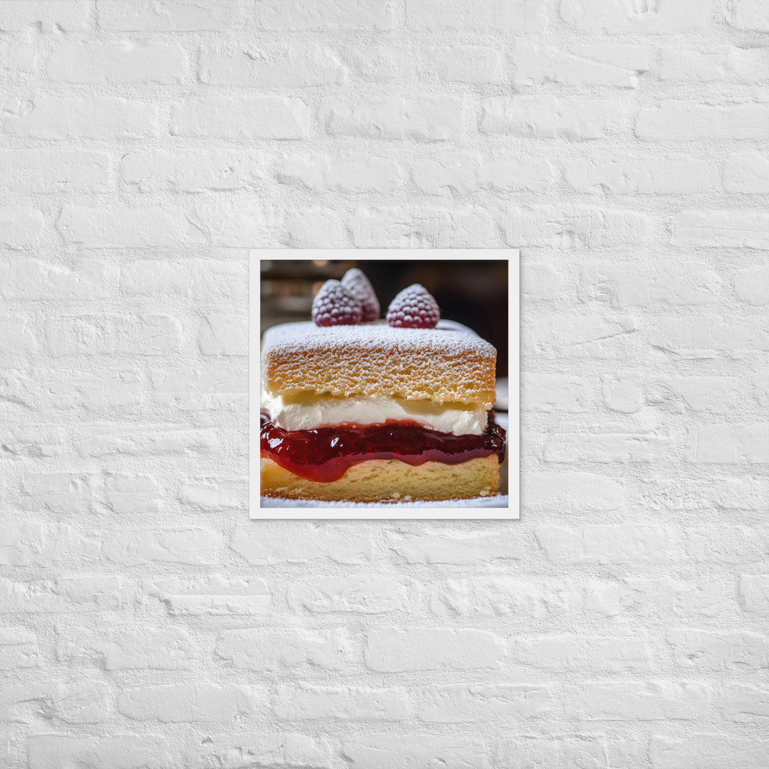 Victoria Sponge Cake Framed poster 🤤 from Yumify.AI