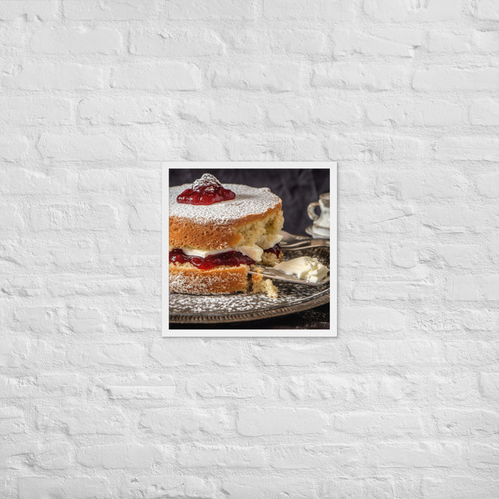 Victoria Sponge Cake Framed poster 🤤 from Yumify.AI