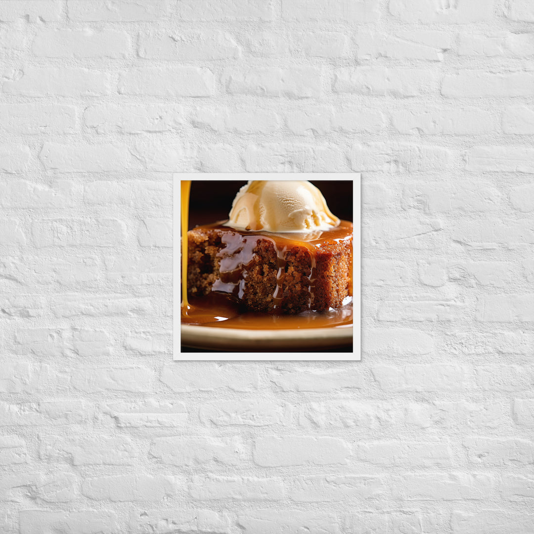 Sticky Toffee Pudding Framed poster 🤤 from Yumify.AI