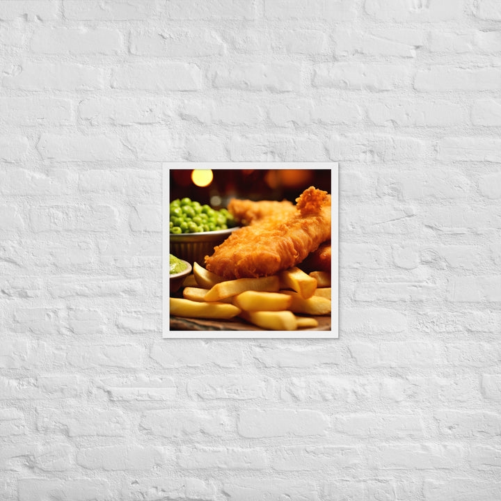 Fish and Chips Framed poster 🤤 from Yumify.AI