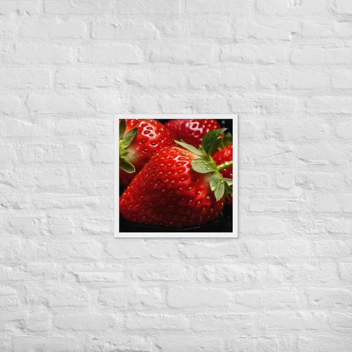 Strawberry Framed poster 🤤 from Yumify.AI