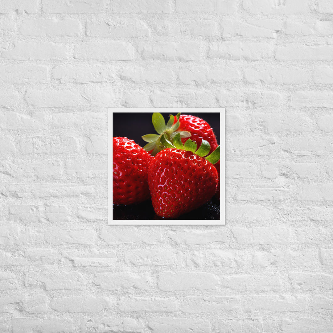 Strawberry Framed poster 🤤 from Yumify.AI