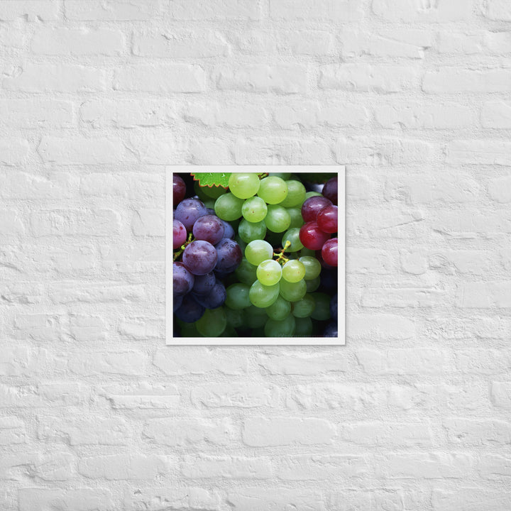 Grapes Framed poster 🤤 from Yumify.AI