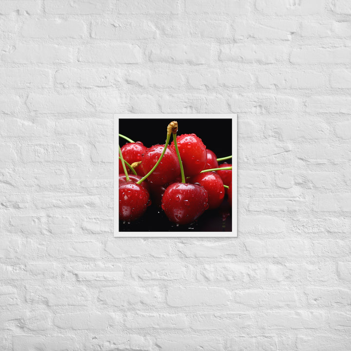 Cherry Framed poster 🤤 from Yumify.AI