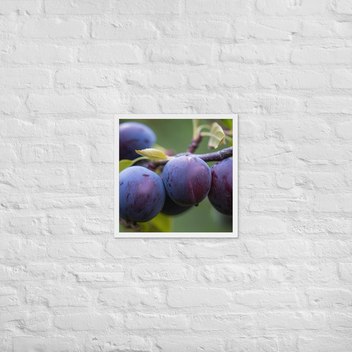 Plums on a Tree Framed poster 🤤 from Yumify.AI