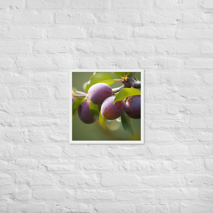 Plums on a Tree Framed poster 🤤 from Yumify.AI