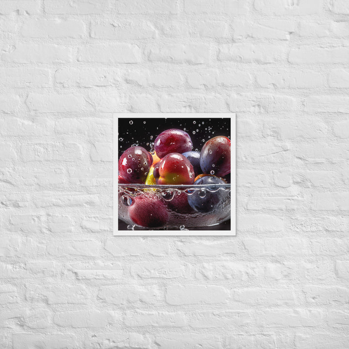 Plums in a Bowl Framed poster 🤤 from Yumify.AI