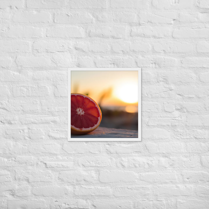 Pink Citrus Sunrise Framed poster 🤤 from Yumify.AI