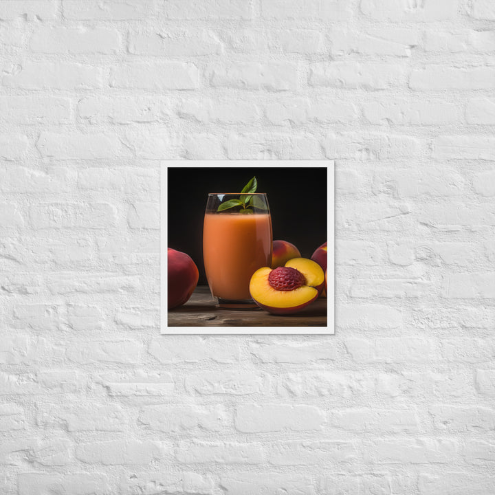 Peach Smoothie Framed poster 🤤 from Yumify.AI