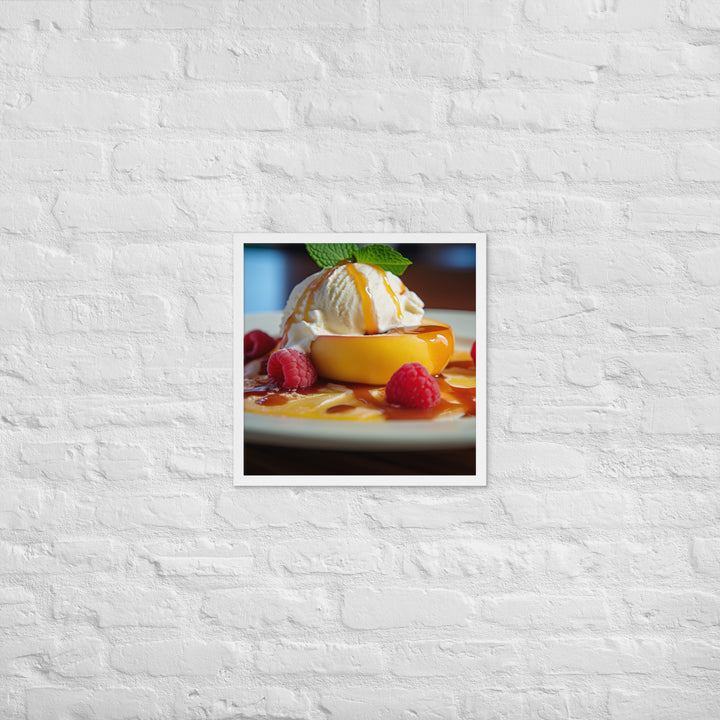 Peach Melba Framed poster 🤤 from Yumify.AI