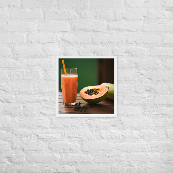 Papaya Smoothie Framed poster 🤤 from Yumify.AI