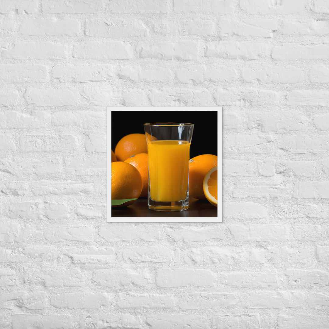 Orange Juice in a Glass Framed poster 🤤 from Yumify.AI