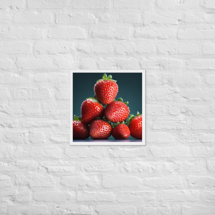 Succulent Strawberry Stack Framed poster 🤤 from Yumify.AI
