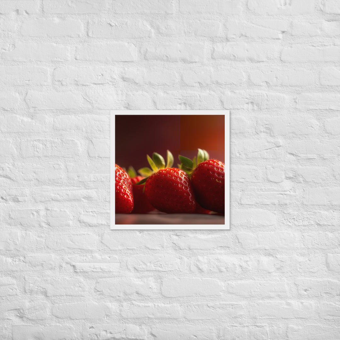 Succulent Strawberry Stack Framed poster 🤤 from Yumify.AI