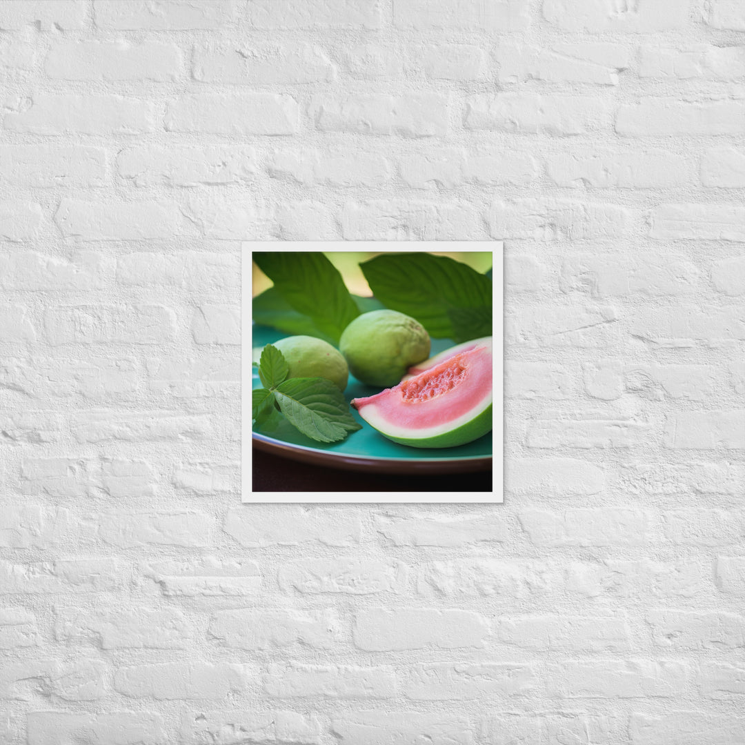 Sliced Guava Framed poster 🤤 from Yumify.AI