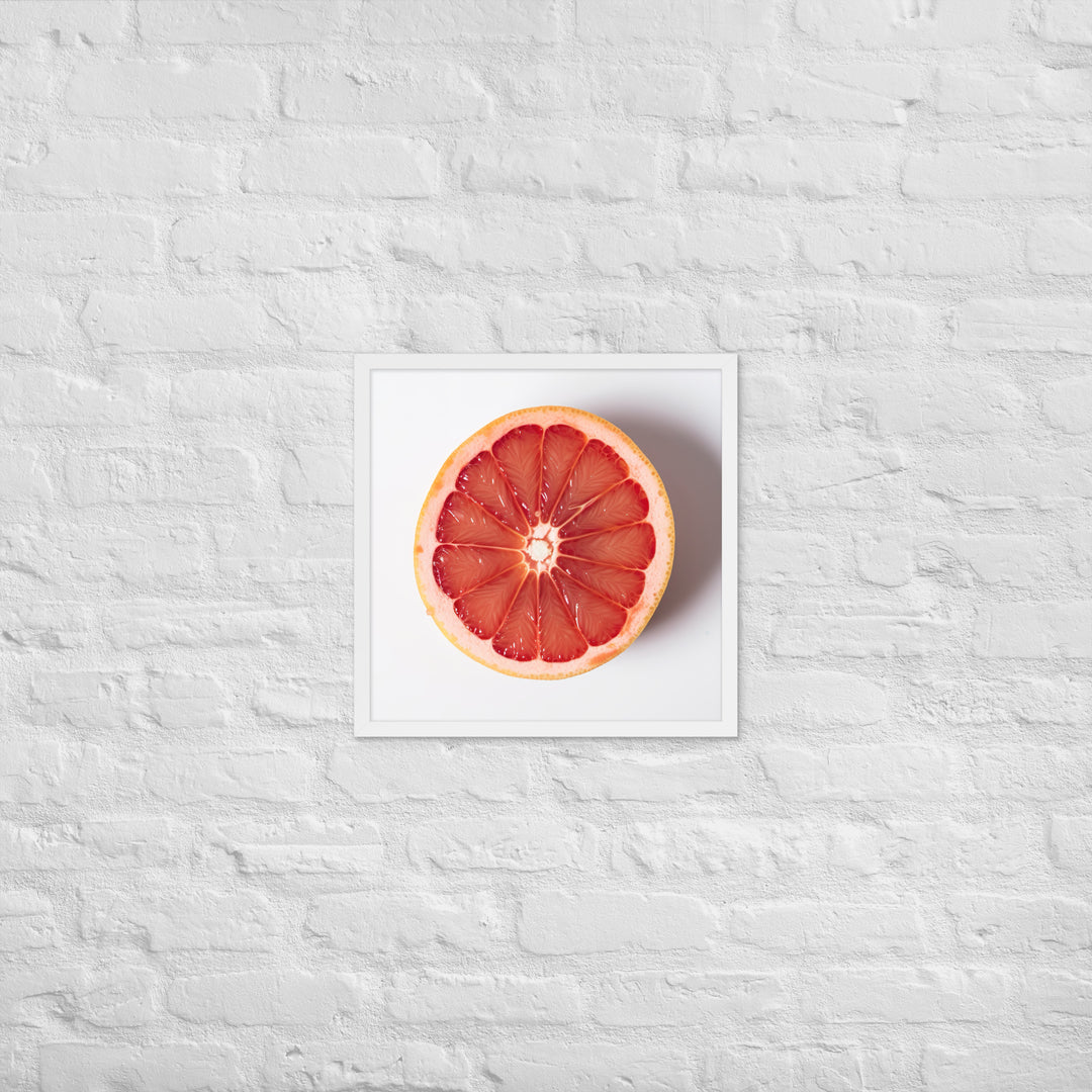 Sliced Grapefruit Framed poster 🤤 from Yumify.AI