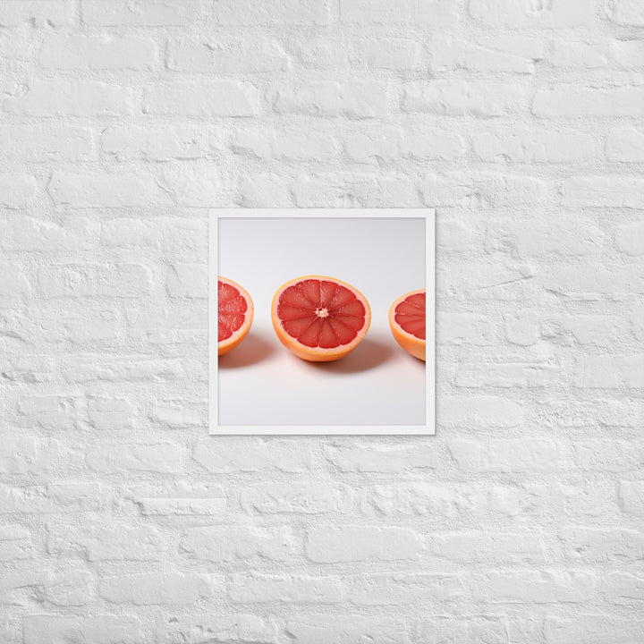 Sliced Grapefruit Framed poster 🤤 from Yumify.AI