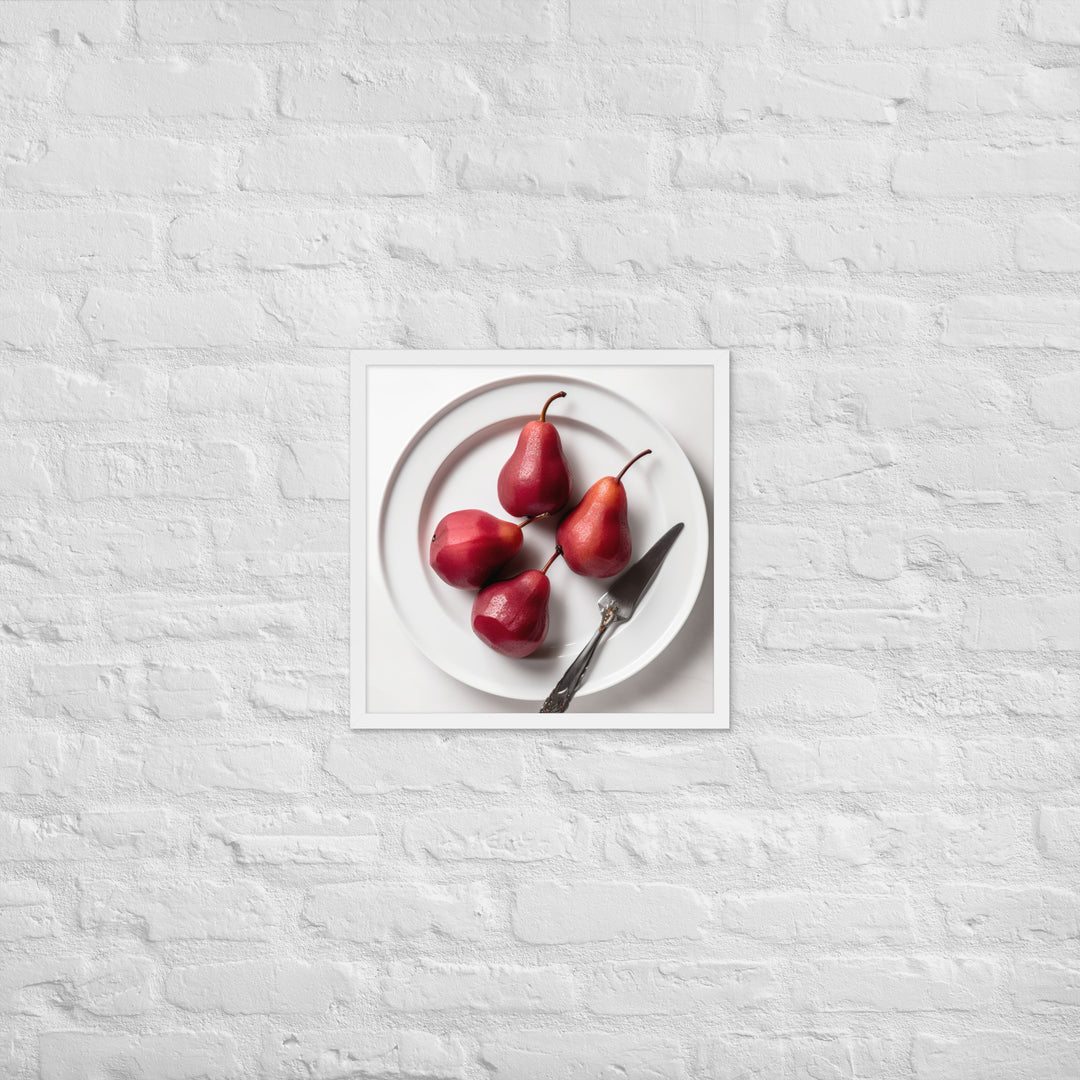 Red Anjou Pears Framed poster 🤤 from Yumify.AI