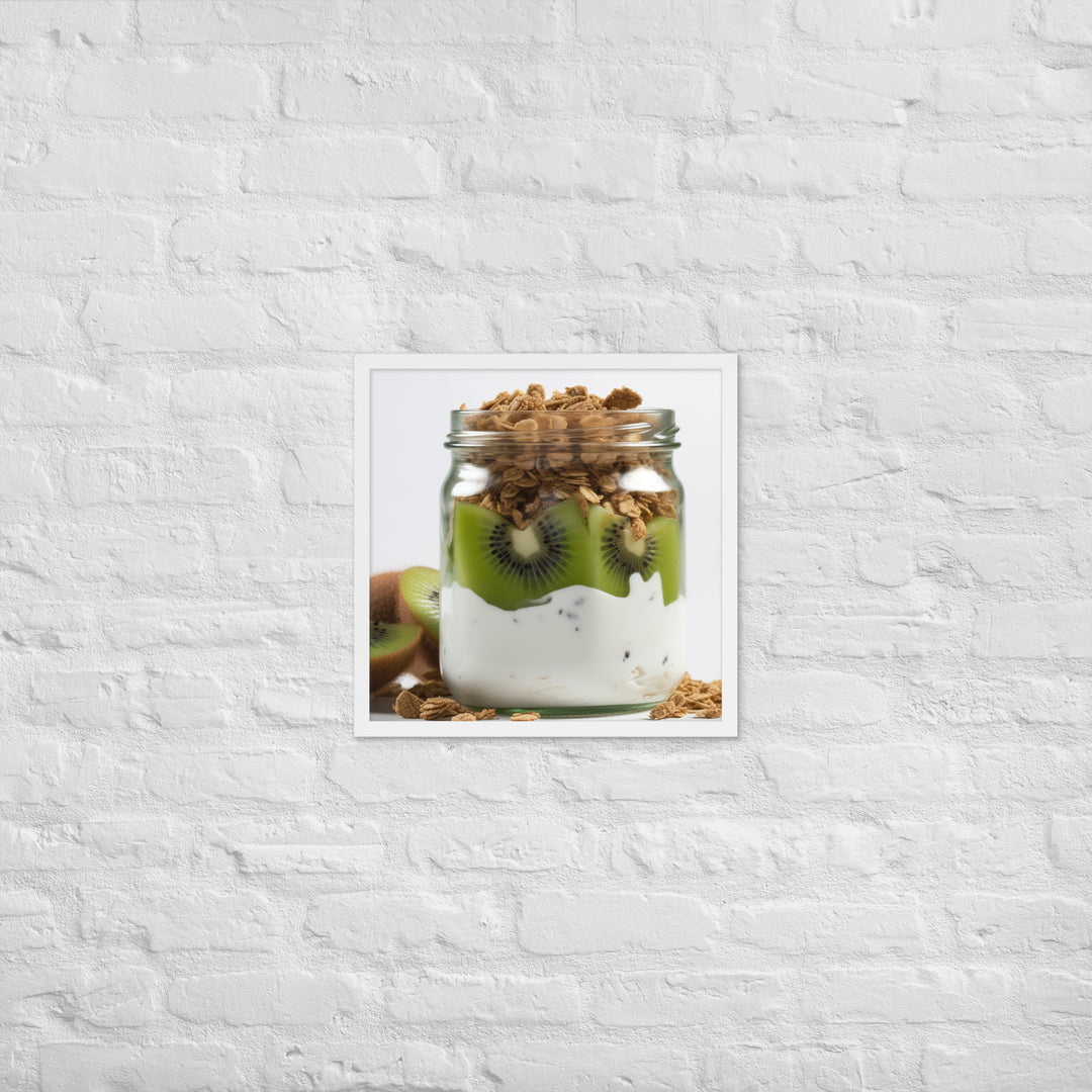 Kiwi Yogurt Parfait Framed poster 🤤 from Yumify.AI