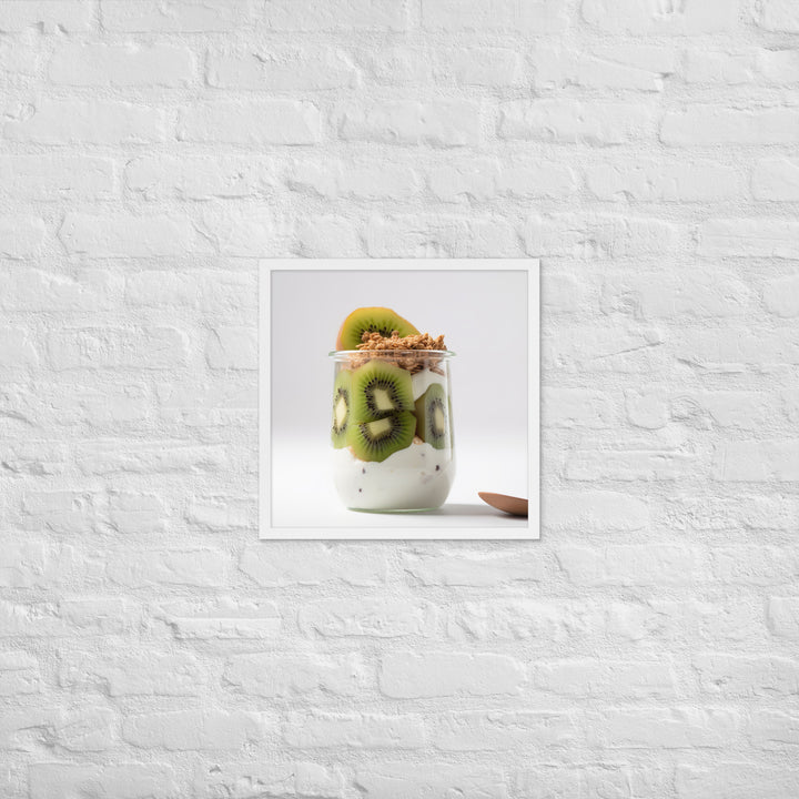 Kiwi Yogurt Parfait Framed poster 🤤 from Yumify.AI