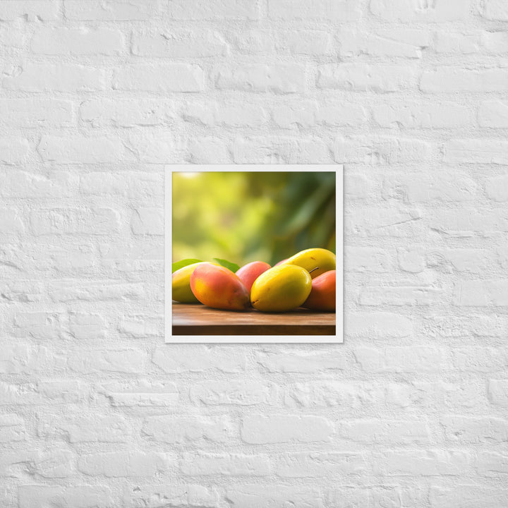 Juicy Mangoes on a Summer Day Framed poster 🤤 from Yumify.AI