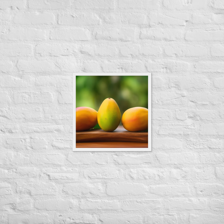 Juicy Mangoes on a Summer Day Framed poster 🤤 from Yumify.AI