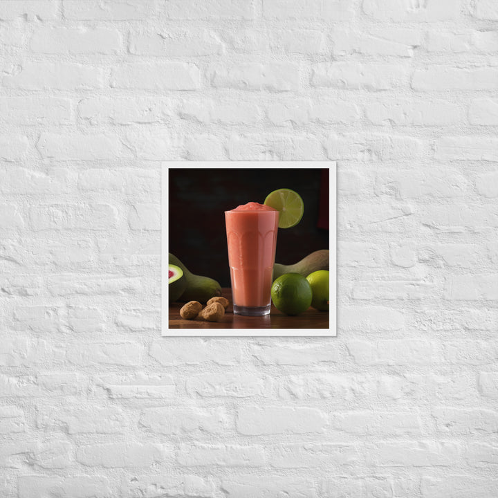 Guava Smoothie Bliss Framed poster 🤤 from Yumify.AI