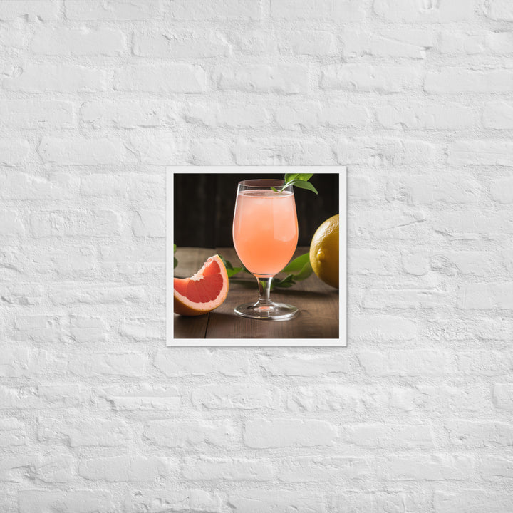 Grapefruit Mocktail Framed poster 🤤 from Yumify.AI